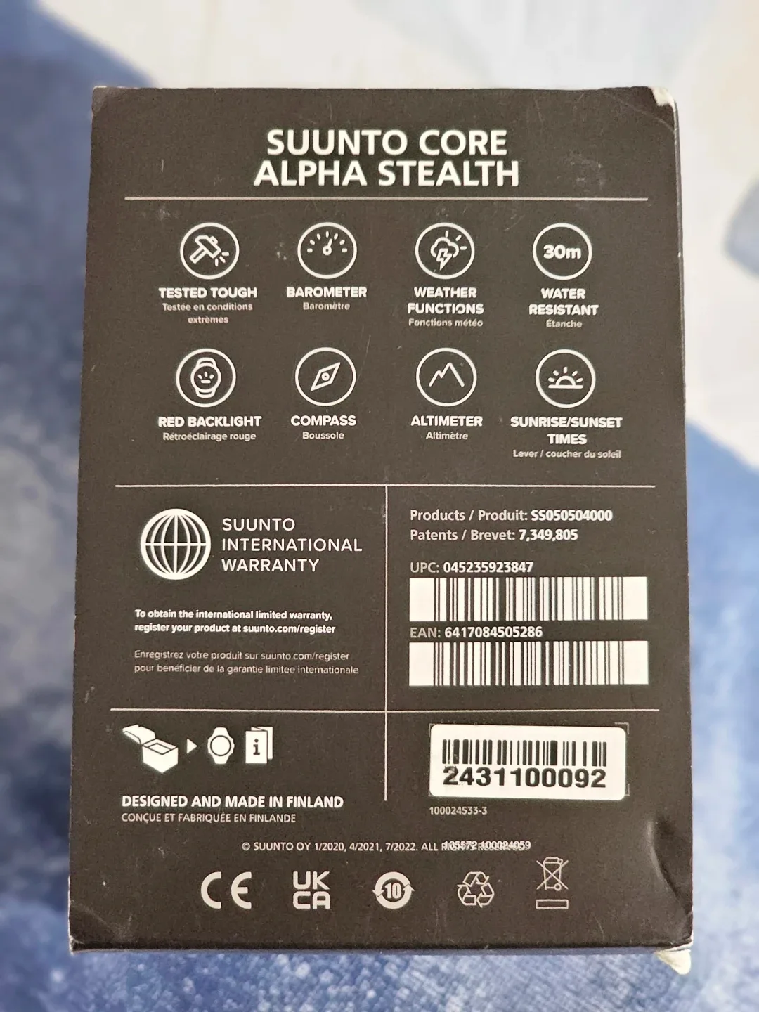 Suunto Core Alpha Stealth Outdoor Watch - New in Box! image indicator(6)