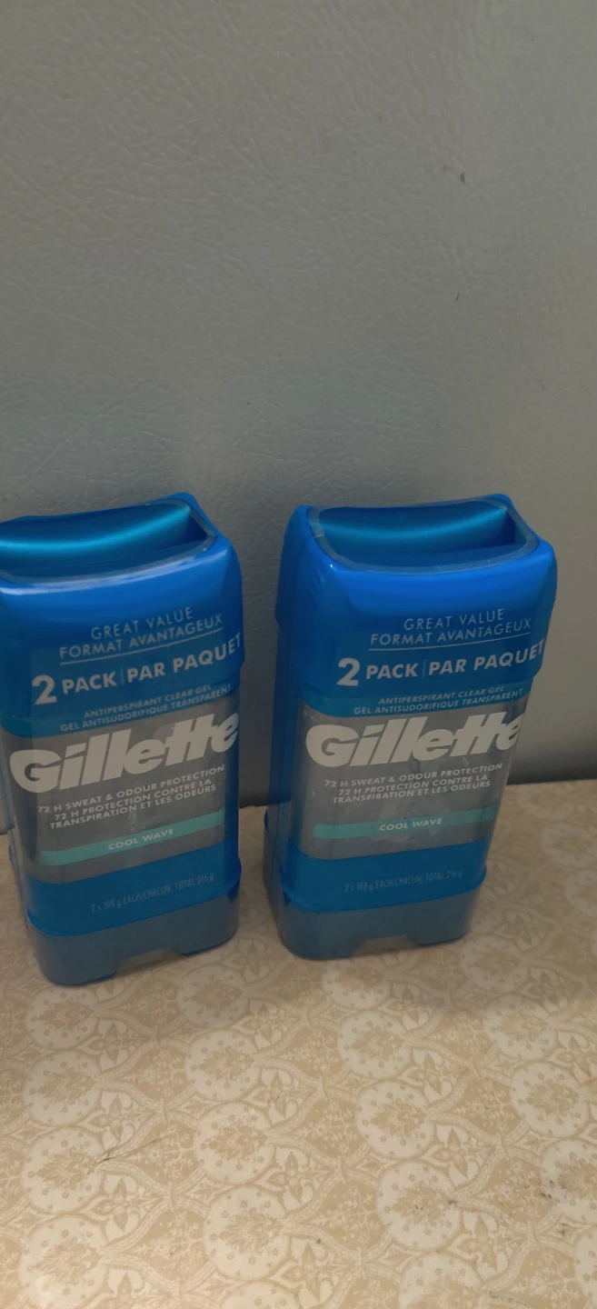 Gillette Cool Wave Antiperspirant Clear Gel 2-Pack x 2