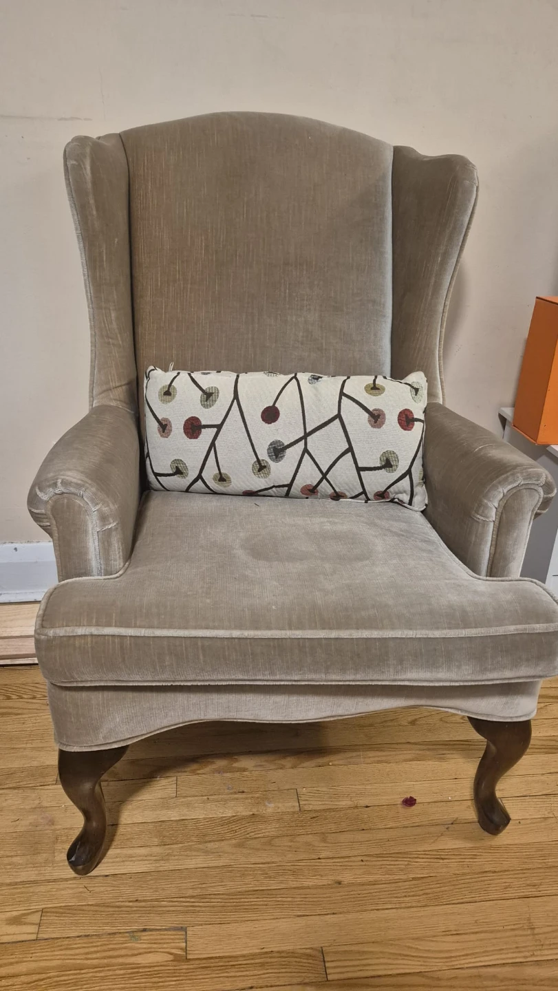 Wingback Armchair - Beige - photo 2