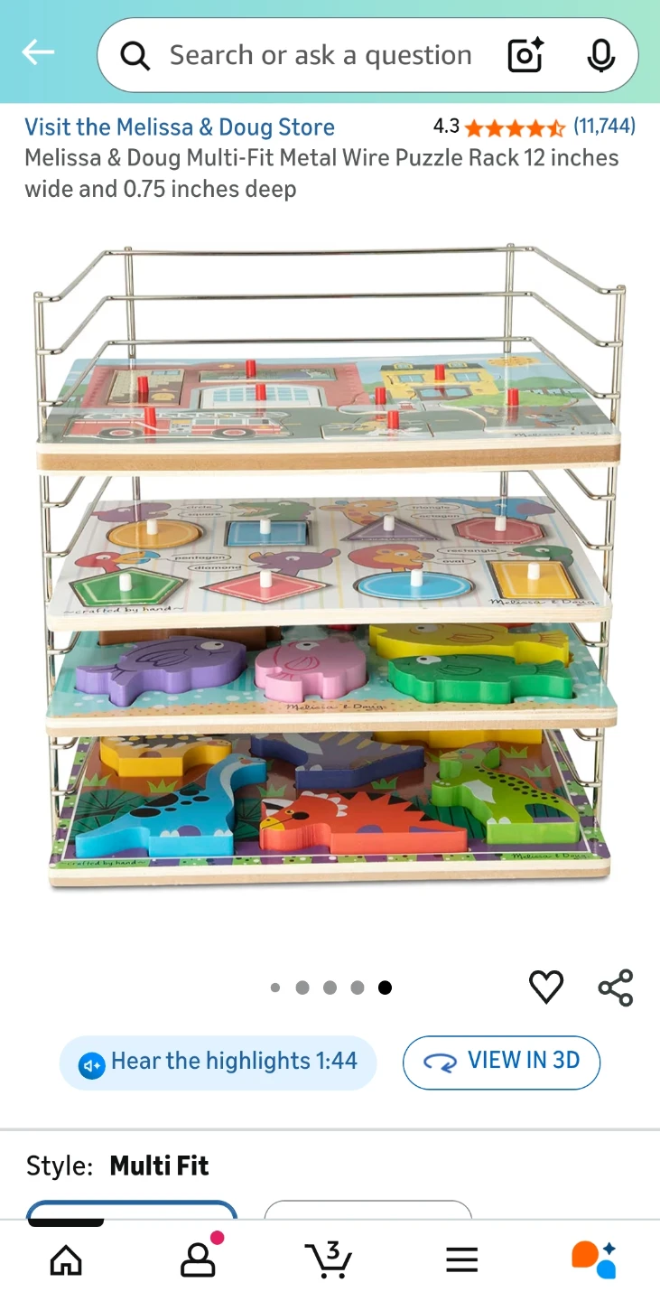 Melissa & Doug Multi-Fit Wire Puzzle Rack