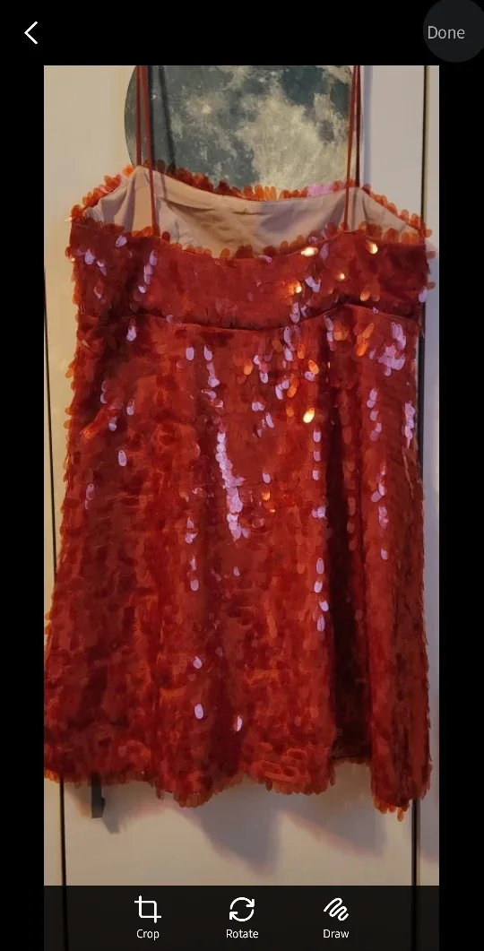 #Cleanout♻️ New Zara Woman Red/Orange Sequin Dress - Size M image indicator(4)