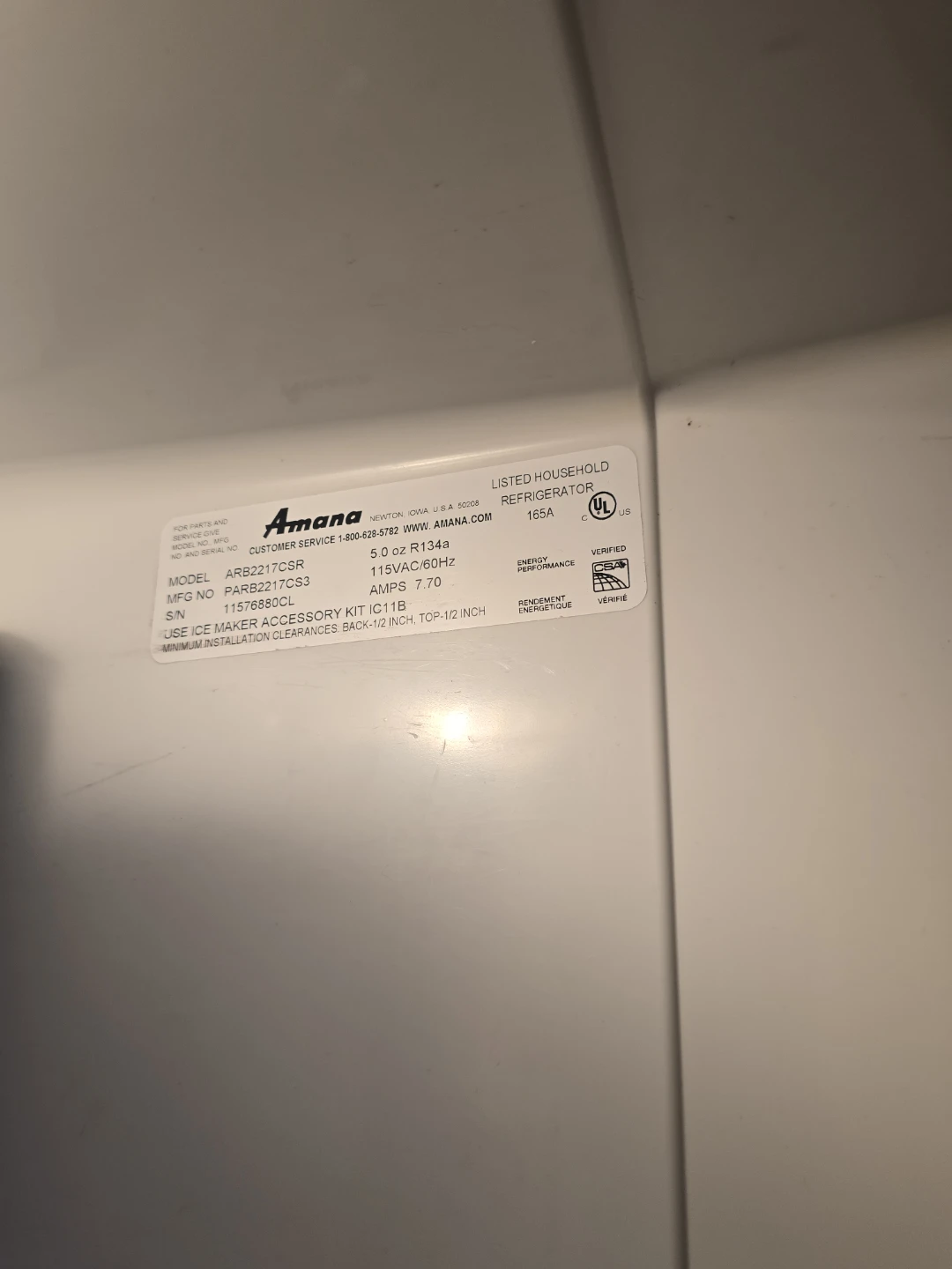 Amana Refrigerator **NEED GONE ASAP** - photo 2