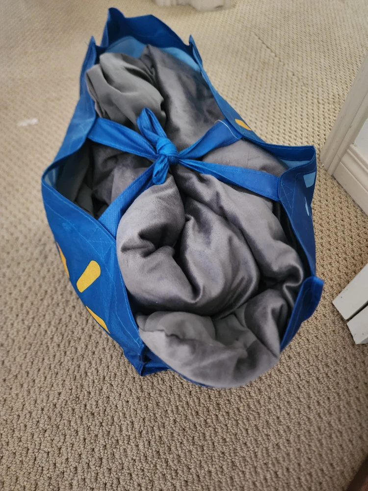 Grey weighted blanket