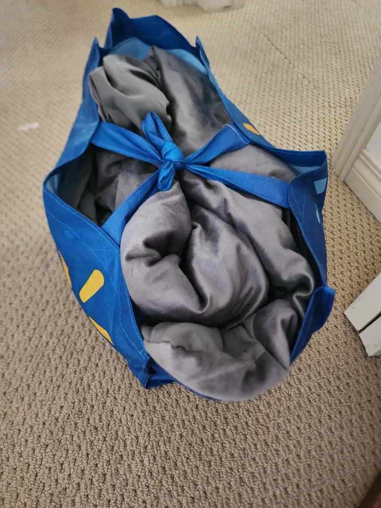 Grey weighted blanket