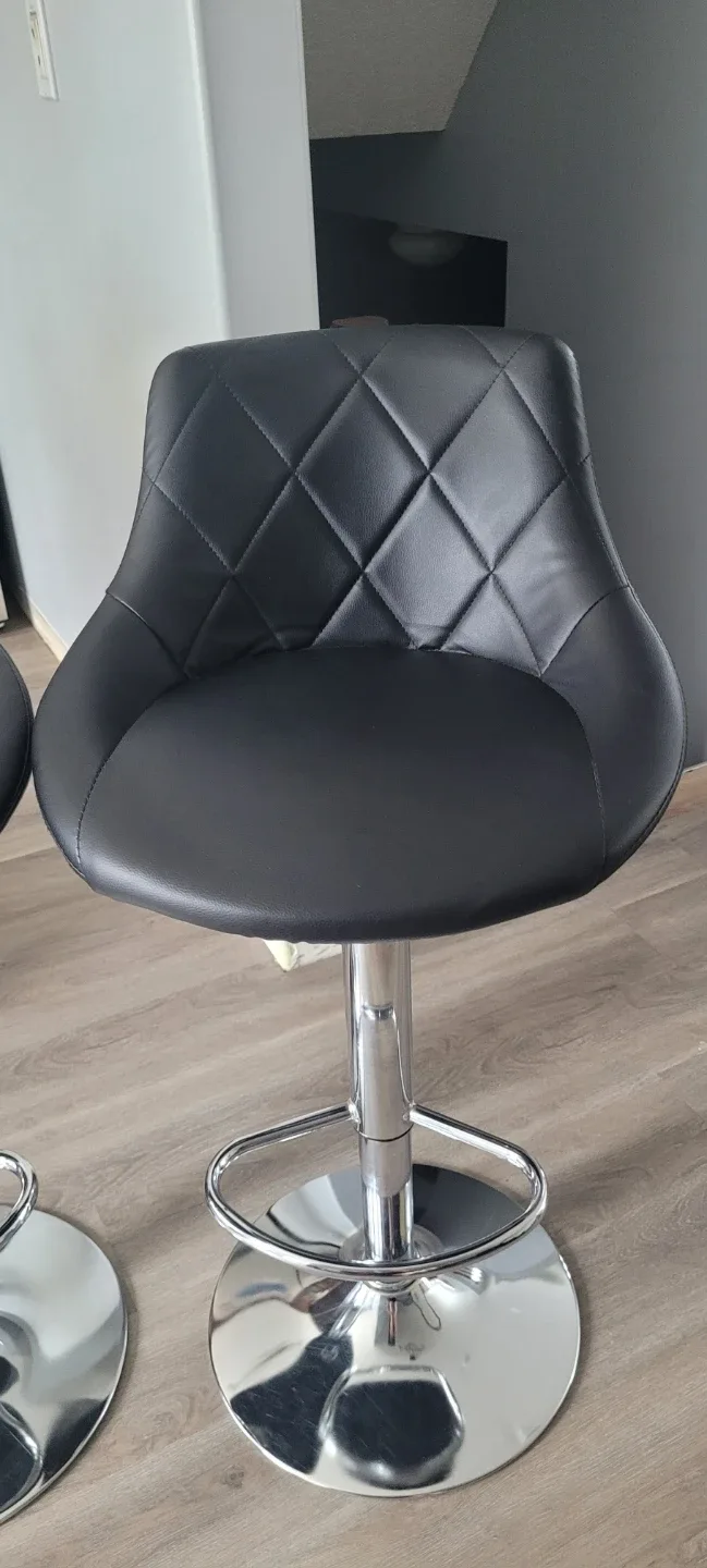 Black Swivel Bar Stools (Set of 2) image indicator(7)