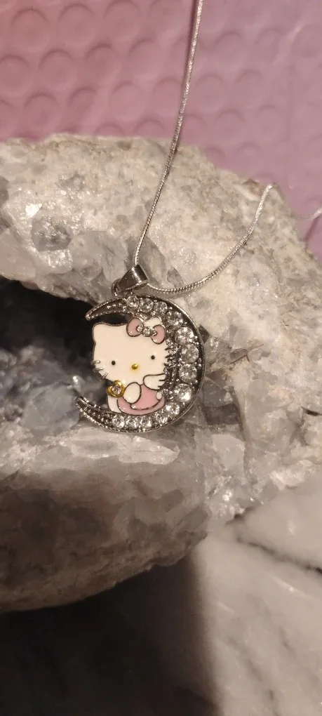 Hello Kitty Moon Pendant Necklace