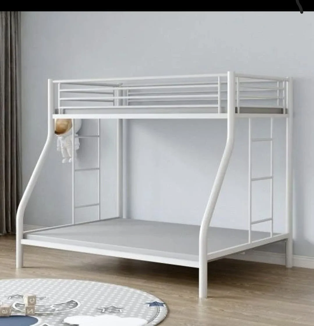 White Metal Bunk Bed Frame