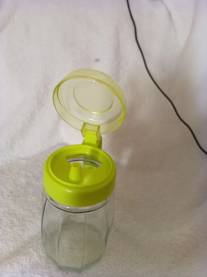 #cleanout Glass Jar with Green Lid image indicator(2)