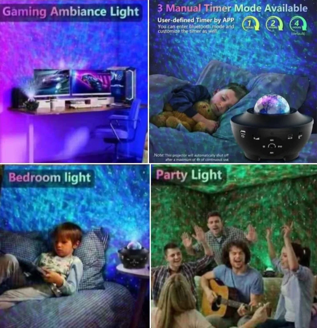 Starry Night Light Projector - Galaxy Projector image indicator(3)