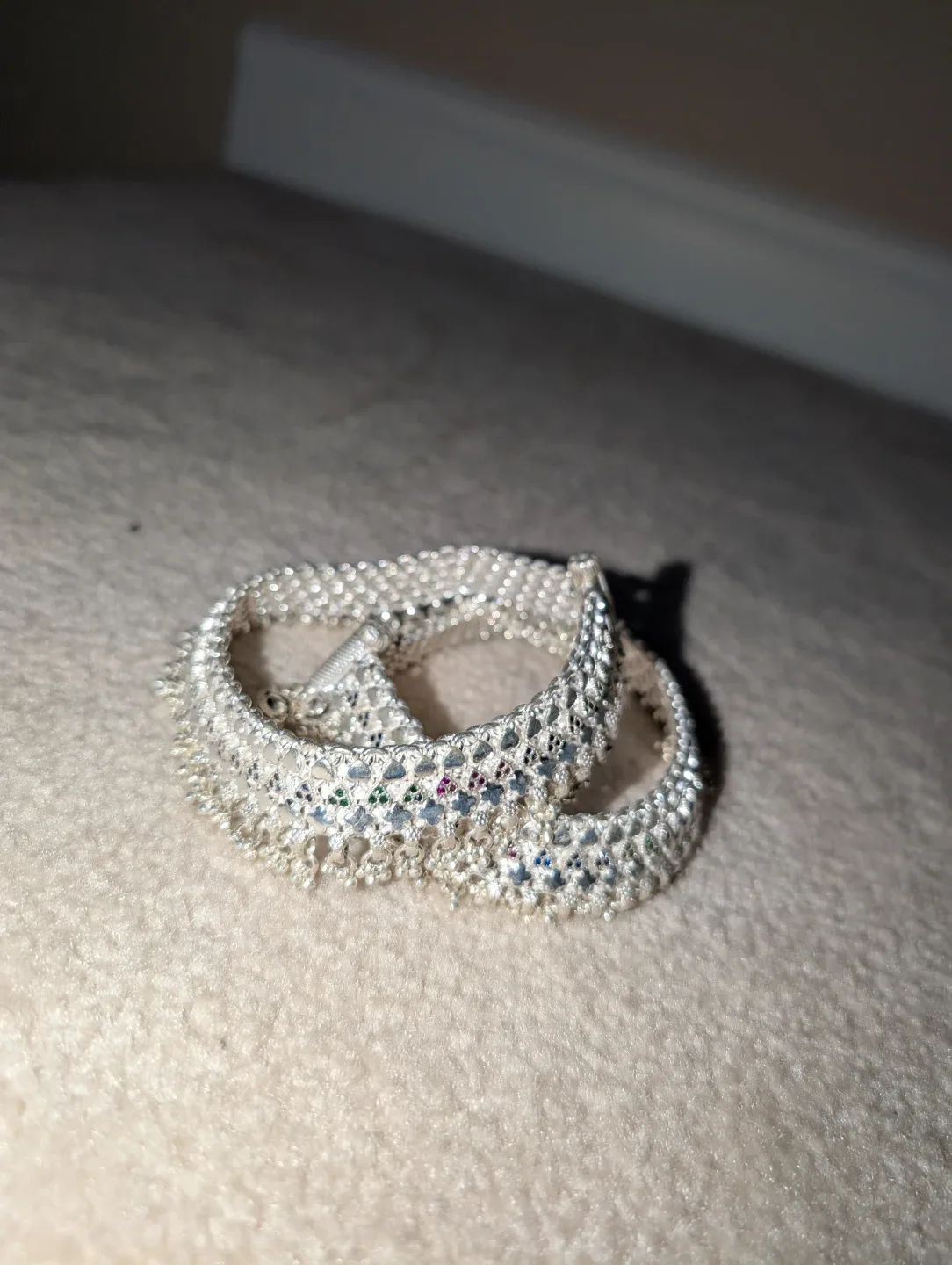 Authentic Rajasthani Banjara Silver Anklets image indicator(2)