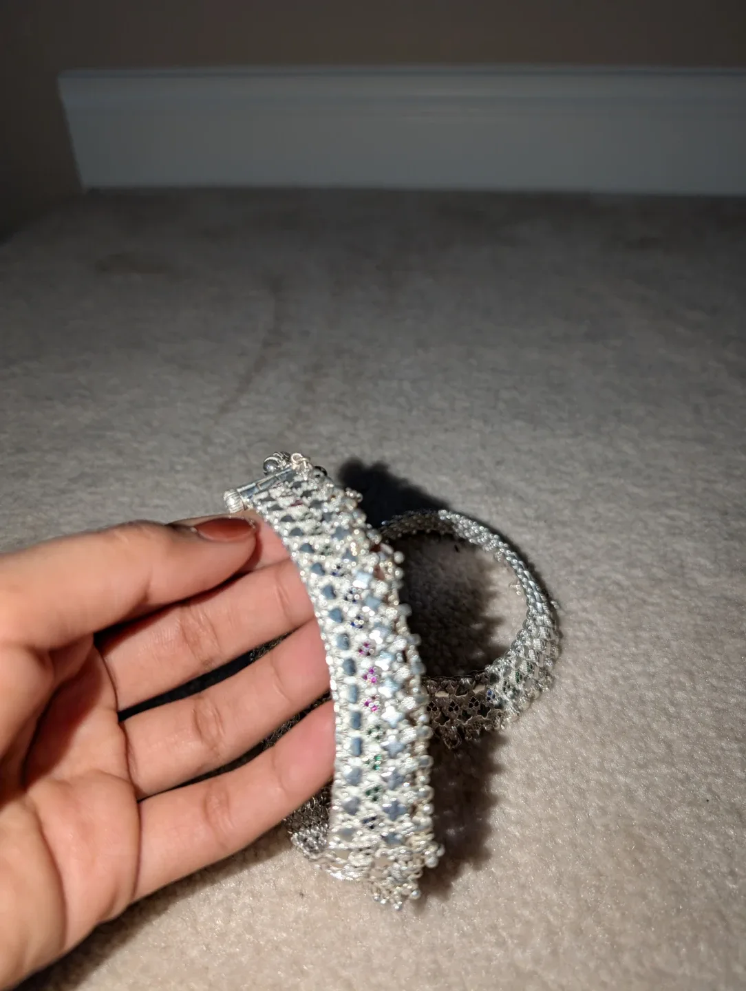 Authentic Rajasthani Banjara Silver Anklets image indicator(3)