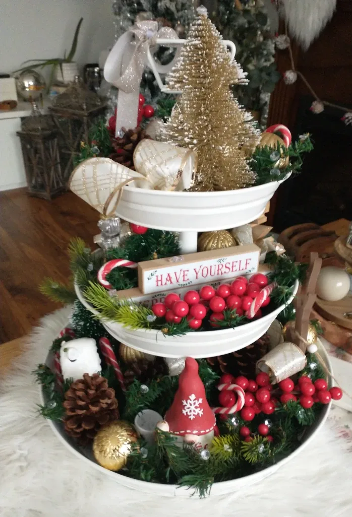 Christmas Themed Tiered Tray Decoration image indicator(10)