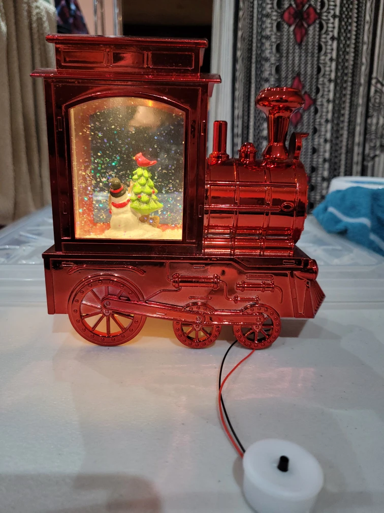 Toy Red Christmas Train Snow Globe - photo 2