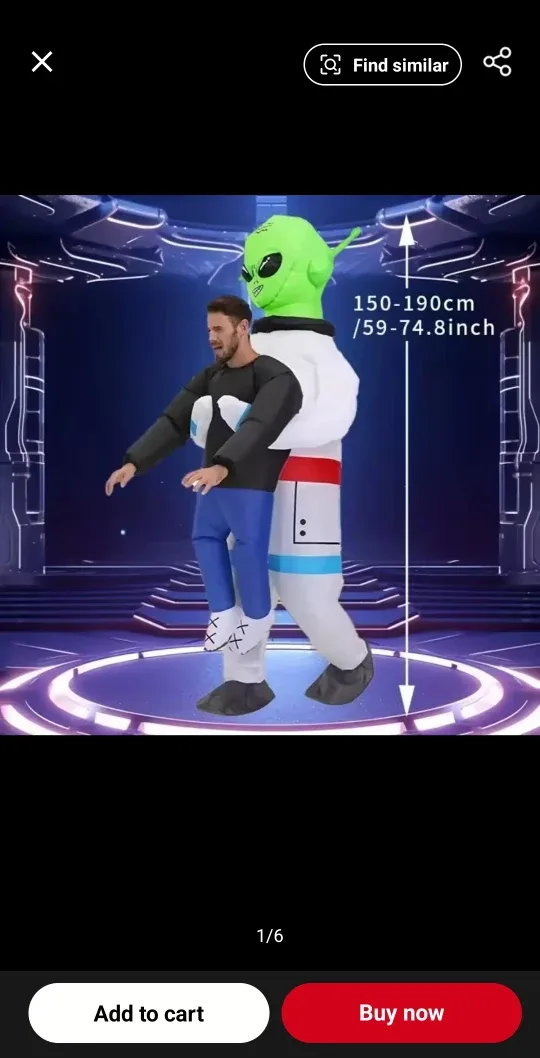 Alien Inflatable Costume 59-74.8 inch