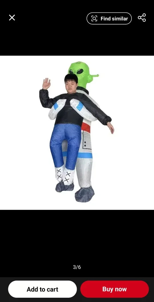 Alien Inflatable Costume 59-74.8 inch image indicator(3)