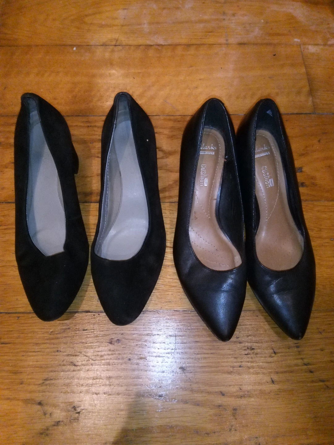 Clarks Black Leather/Suede Heels - photo 3