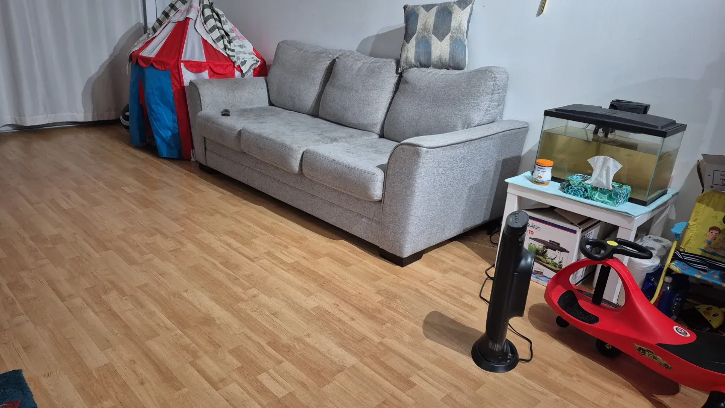 Grey Three-Seater Sofa