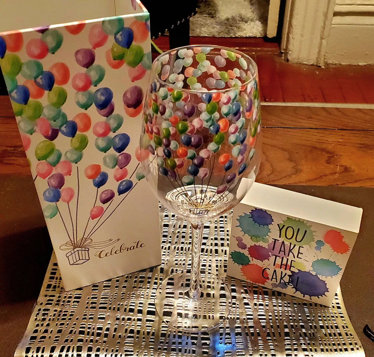 NEW 'Celebrate' Balloon Wine Glass #Cleanout