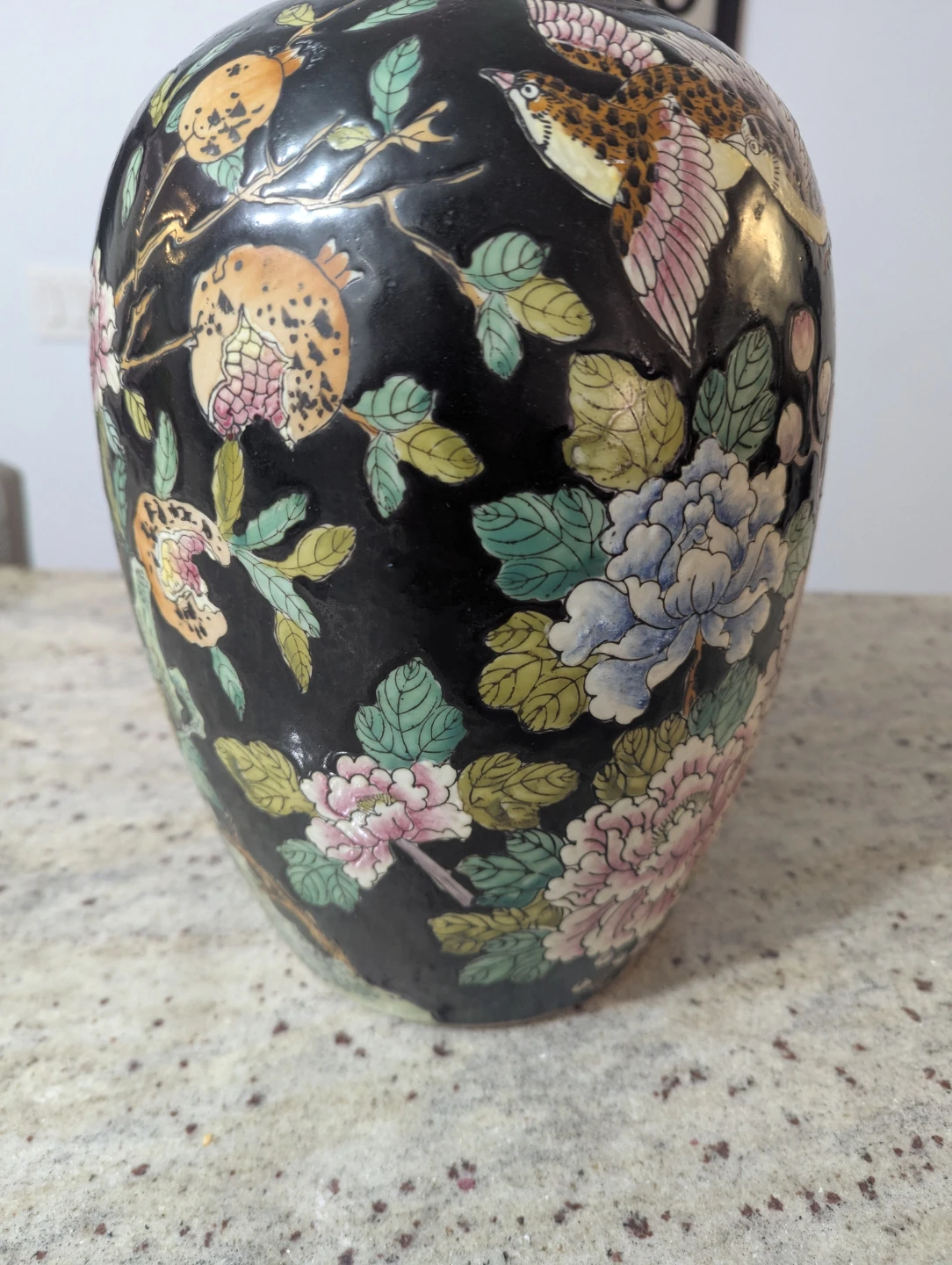 Vintage Floral and Bird Vase - photo 3