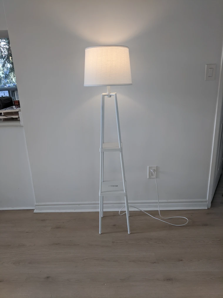 White Shelf Floor Lamp - photo 2
