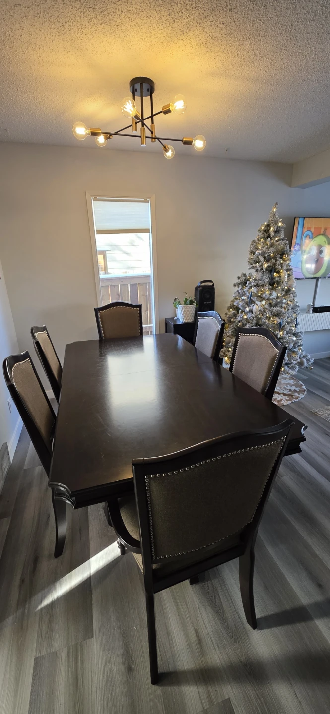 Dining set, extendable table with 6 Chairs