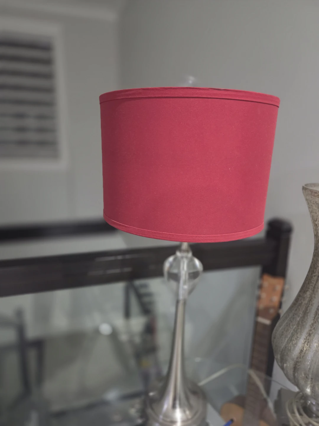 Red Lampshade Table Lamp