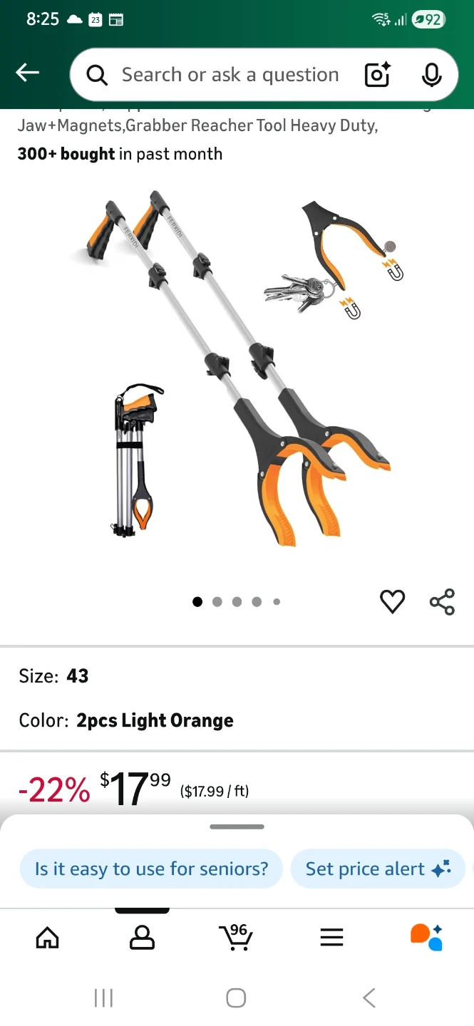 FERXIDI 43" Foldable Grabber Reacher Tool