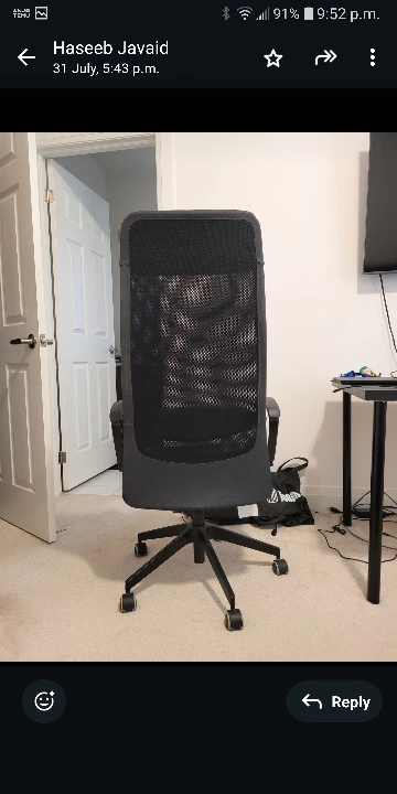 Black Mesh Office Chair - photo 2
