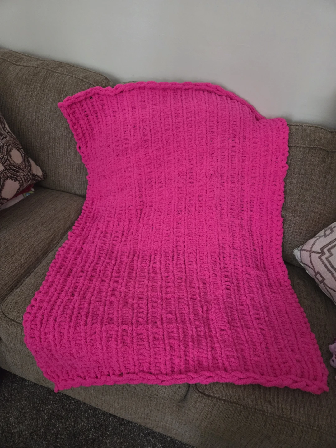 Bright Pink Throw Blanket