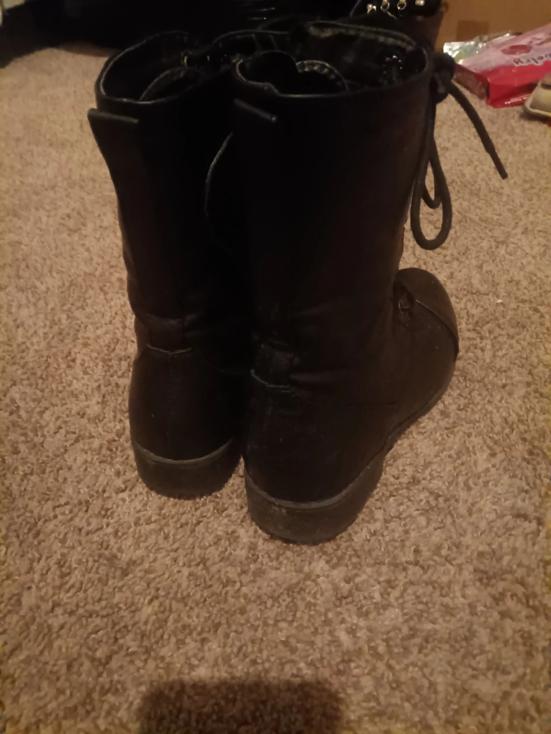 Black Lace-Up Boots