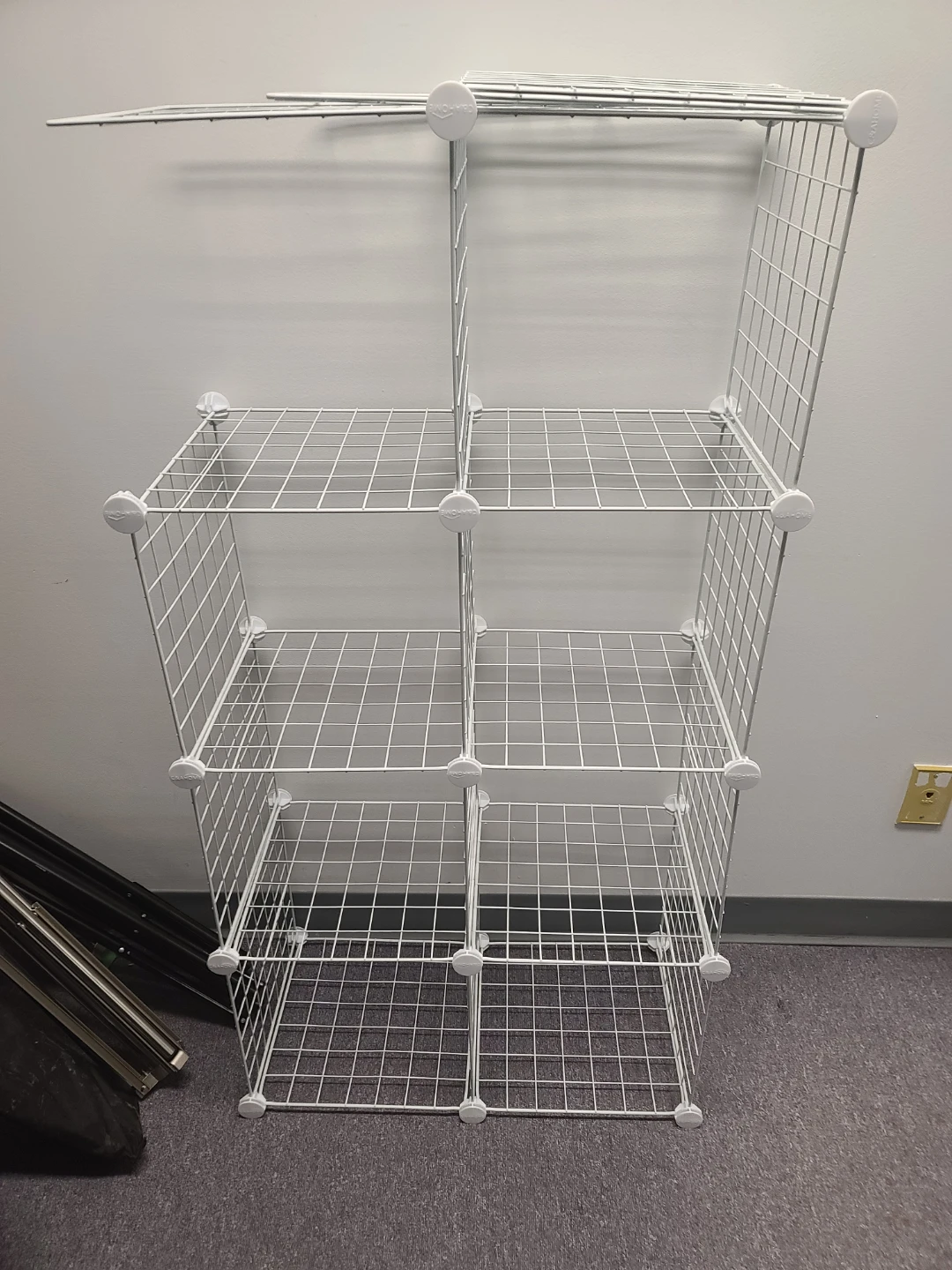 White Wire Cube Storage Shelf