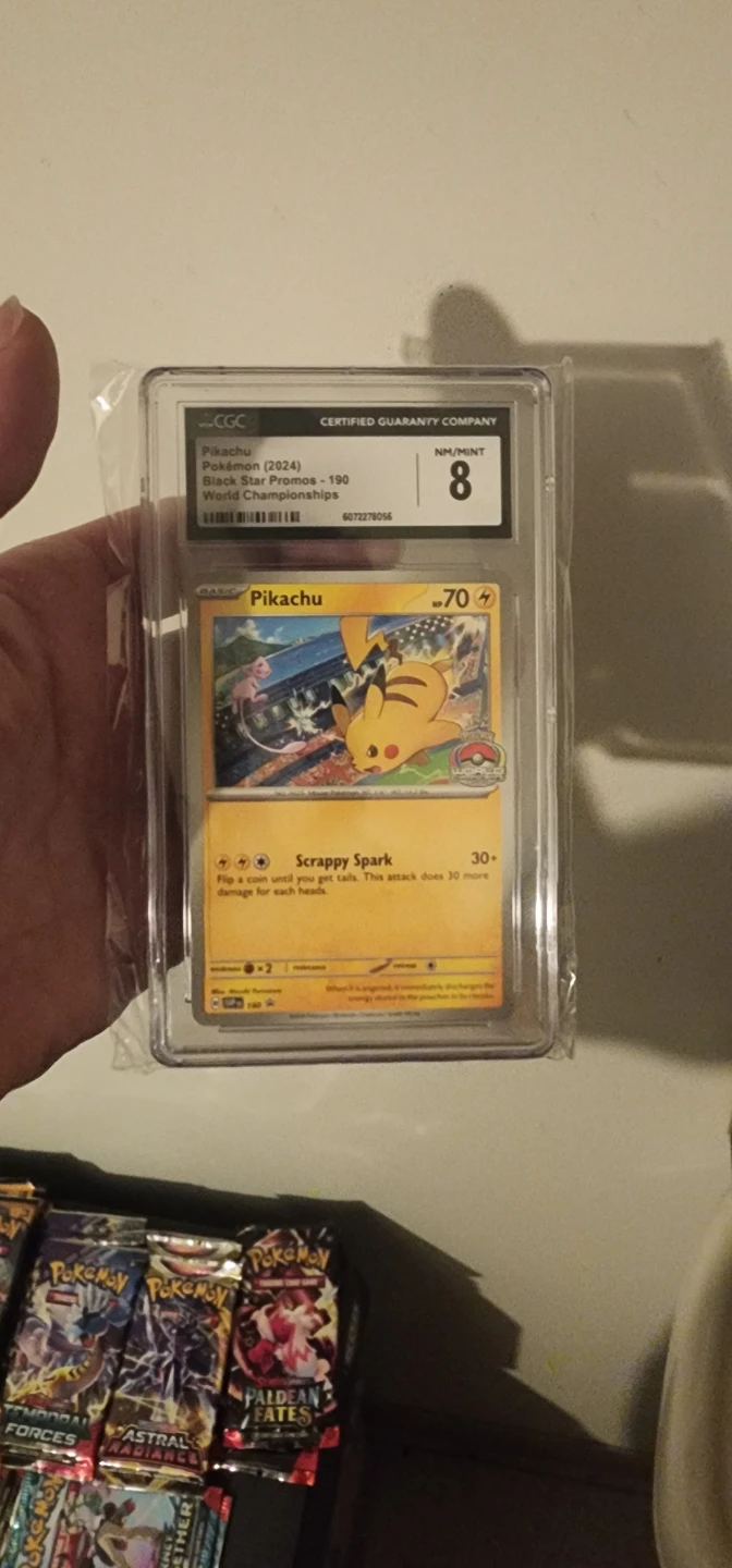 CGC Graded Pikachu Pokemon Card - NM/Mint