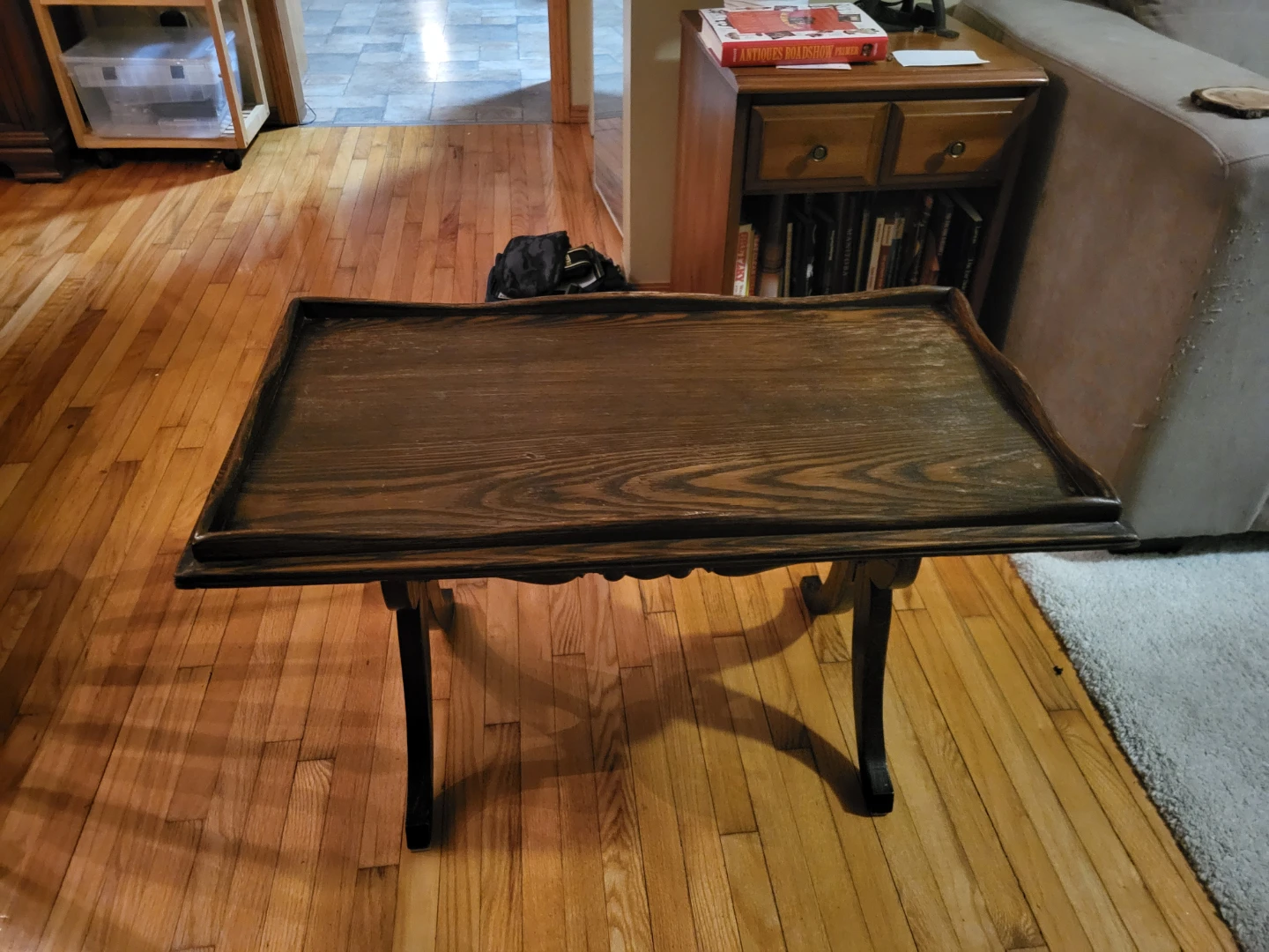 Vintage Dark Wood Coffee Table