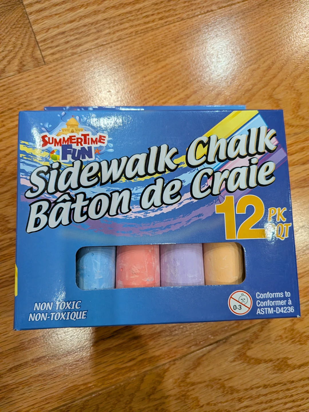 NEW Summertime Fun Sidewalk Chalk - 12 Pack
