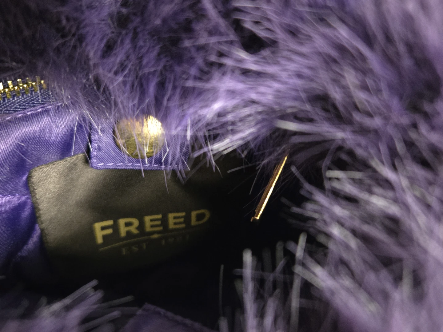 Freed London Purple Faux Fur Bag - photo 4