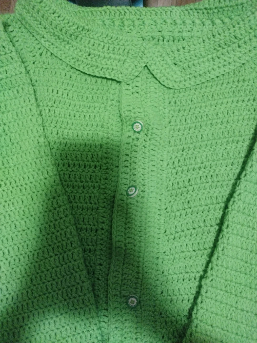 Handmade Crochet Cardigan - Green - photo 2