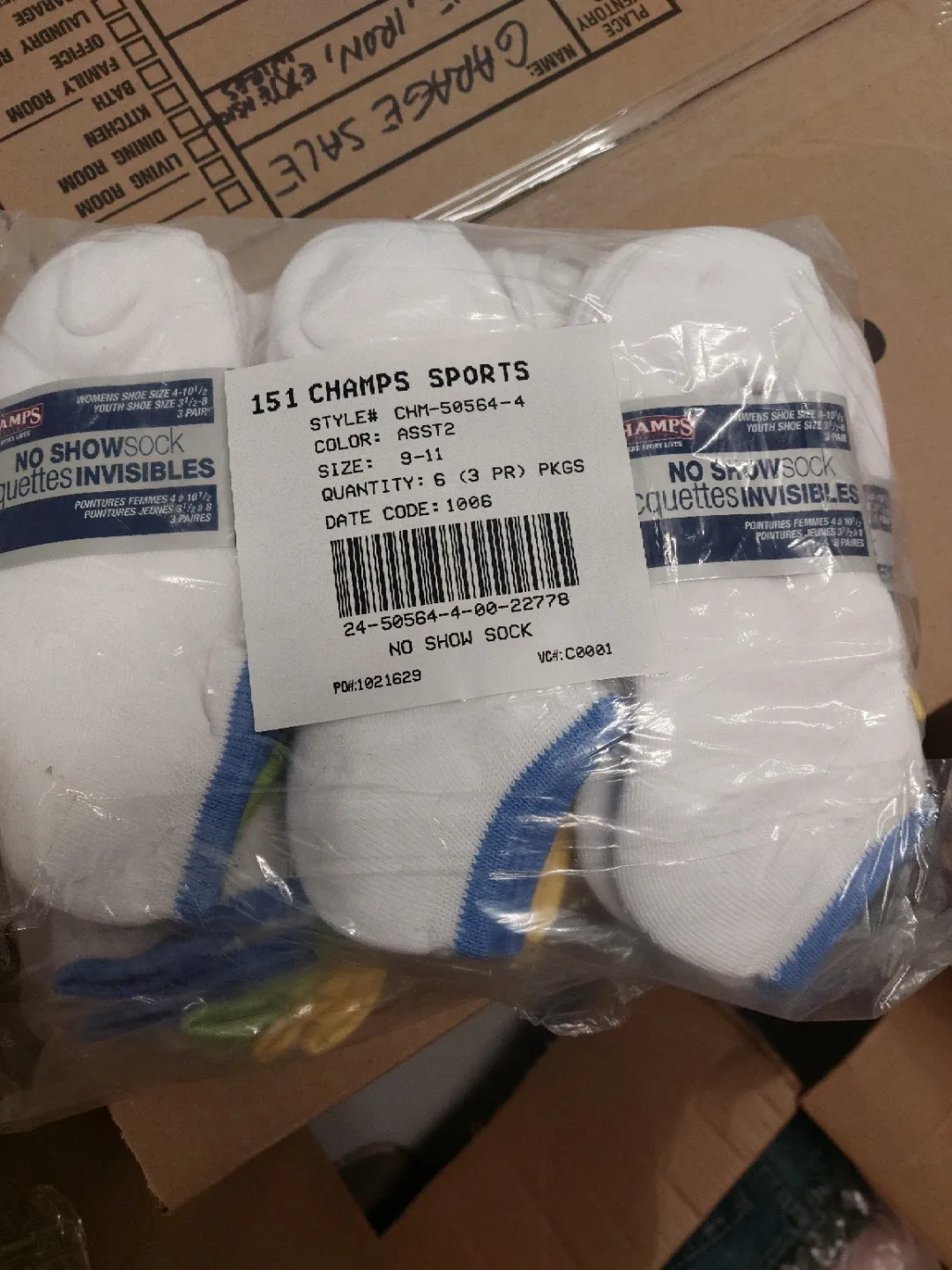 Champs Sports Youth No Show Socks (Size 9-11)