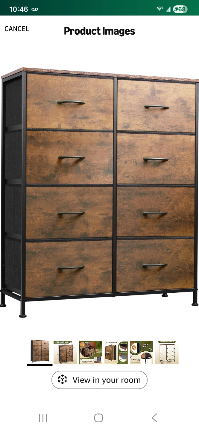 8-Drawer Dresser, 31.7"x11.7"x38.6"