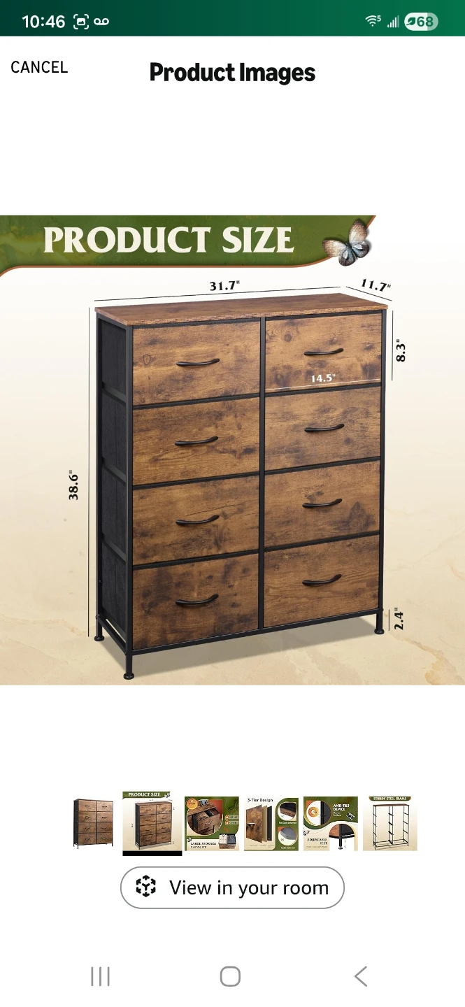 8-Drawer Dresser, 31.7"x11.7"x38.6" - photo 2