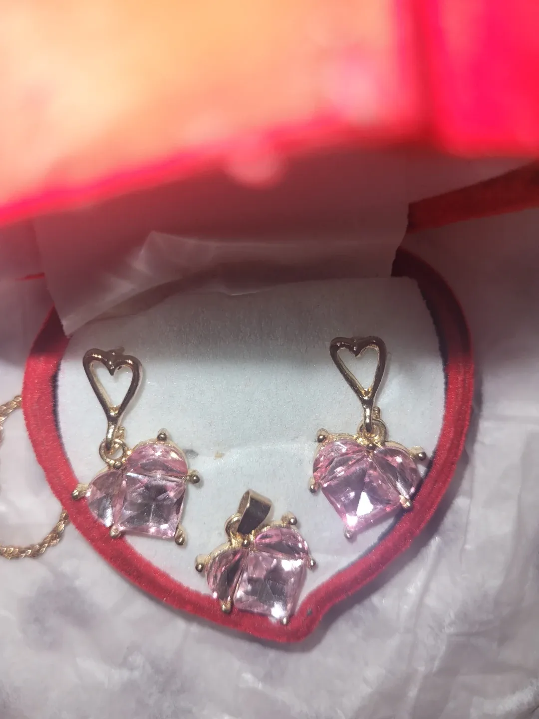 Heart-Shaped Pink Jewellery Set image indicator(3)