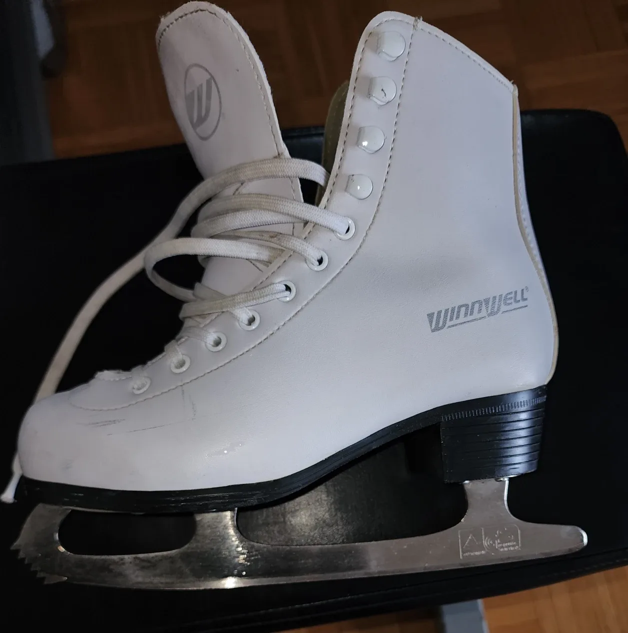 Winnwell Figure Skates, White size 4 image indicator(3)