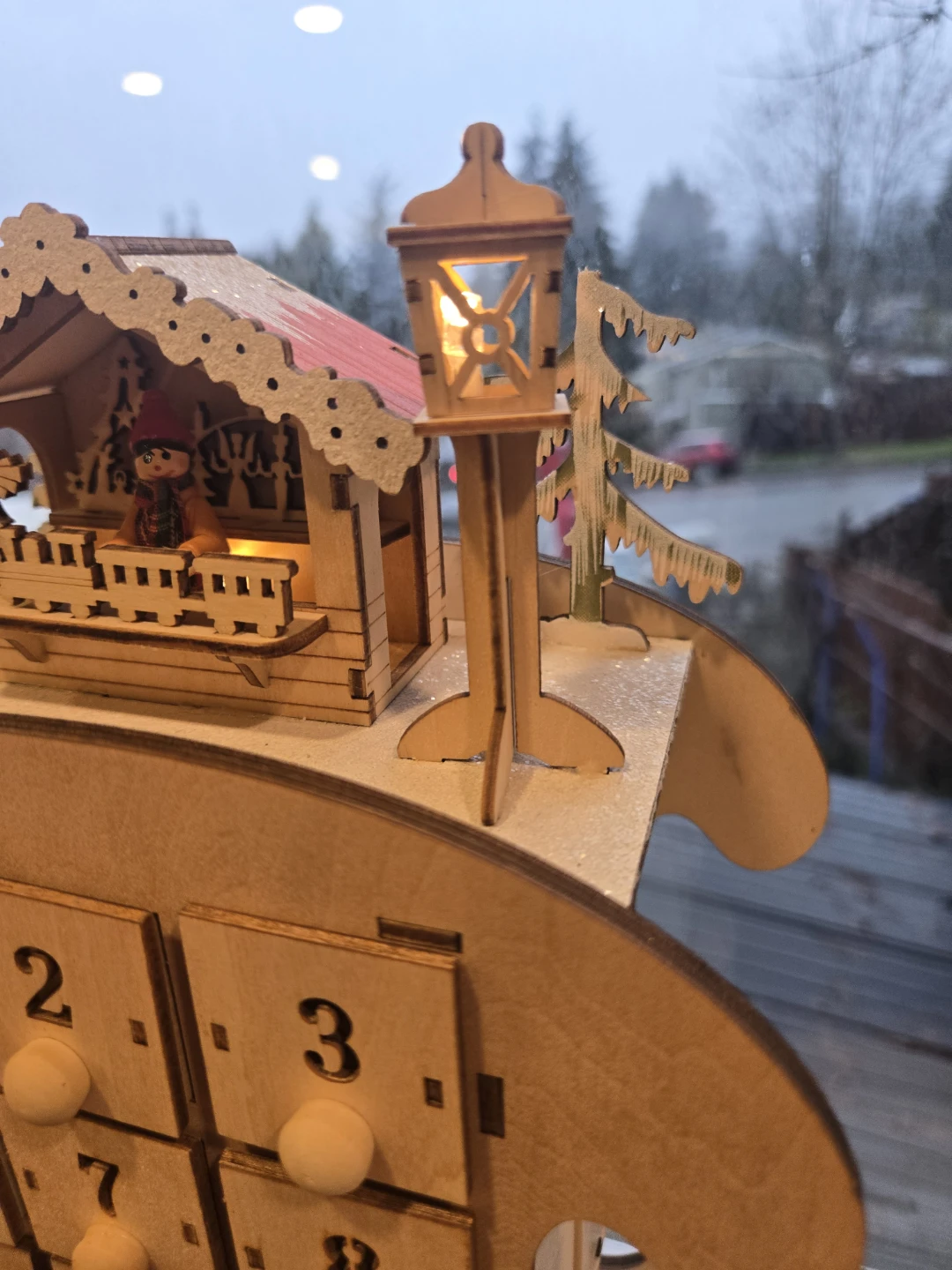 Wooden Christmas Sleigh Advent Calendar - photo 2