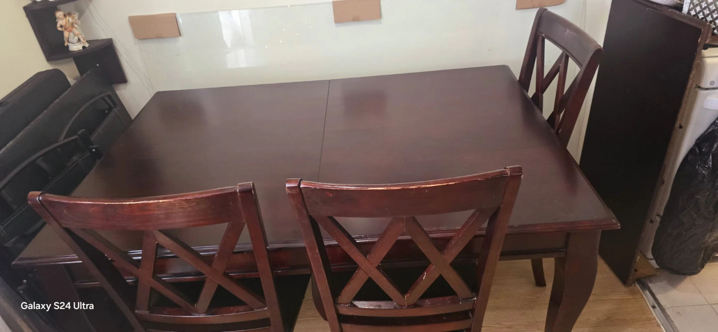 Dining Table Set with 6 Chairs and glass tempered top - photo 4