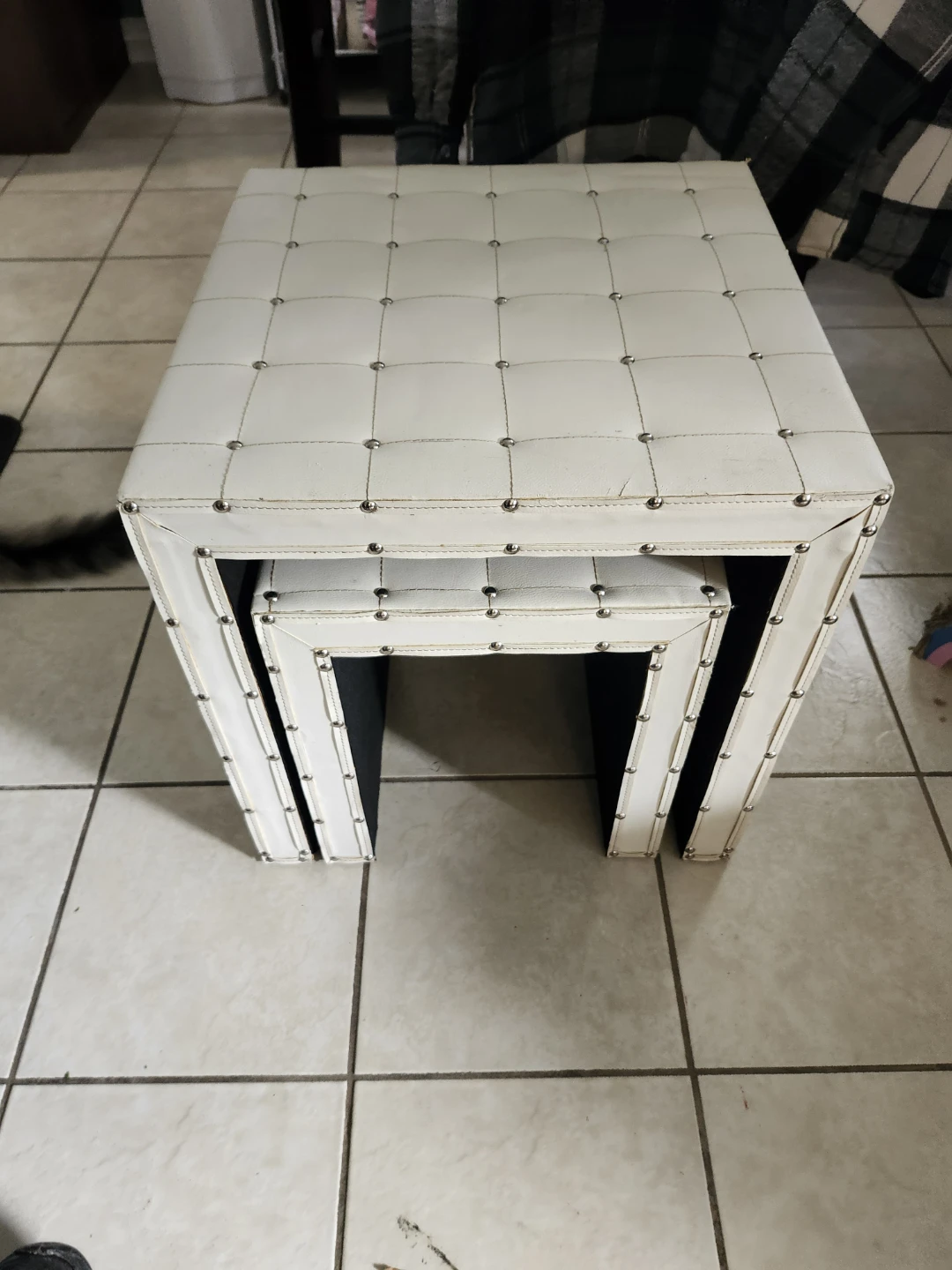 White Nesting Tables - Set of Two
