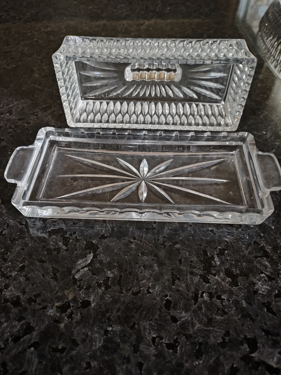 Princess House Royal Highlights butter dish & utensil holders - photo 4