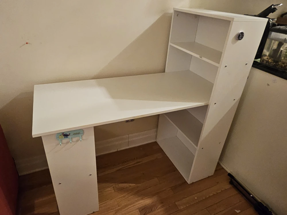 White Desk with Shelves - photo 4