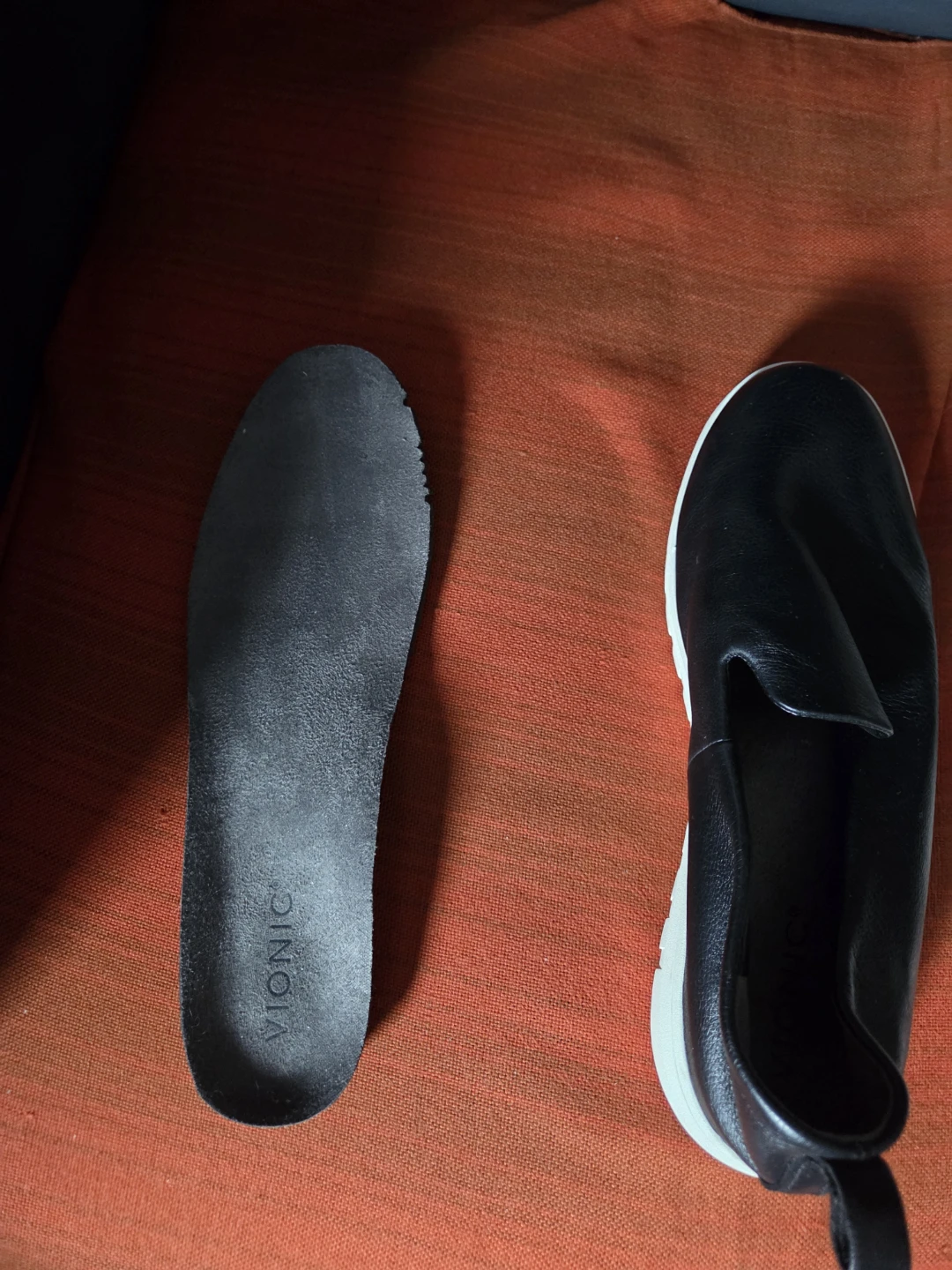 Women's Vionic Black Leather Slip-On Shoes - photo 2
