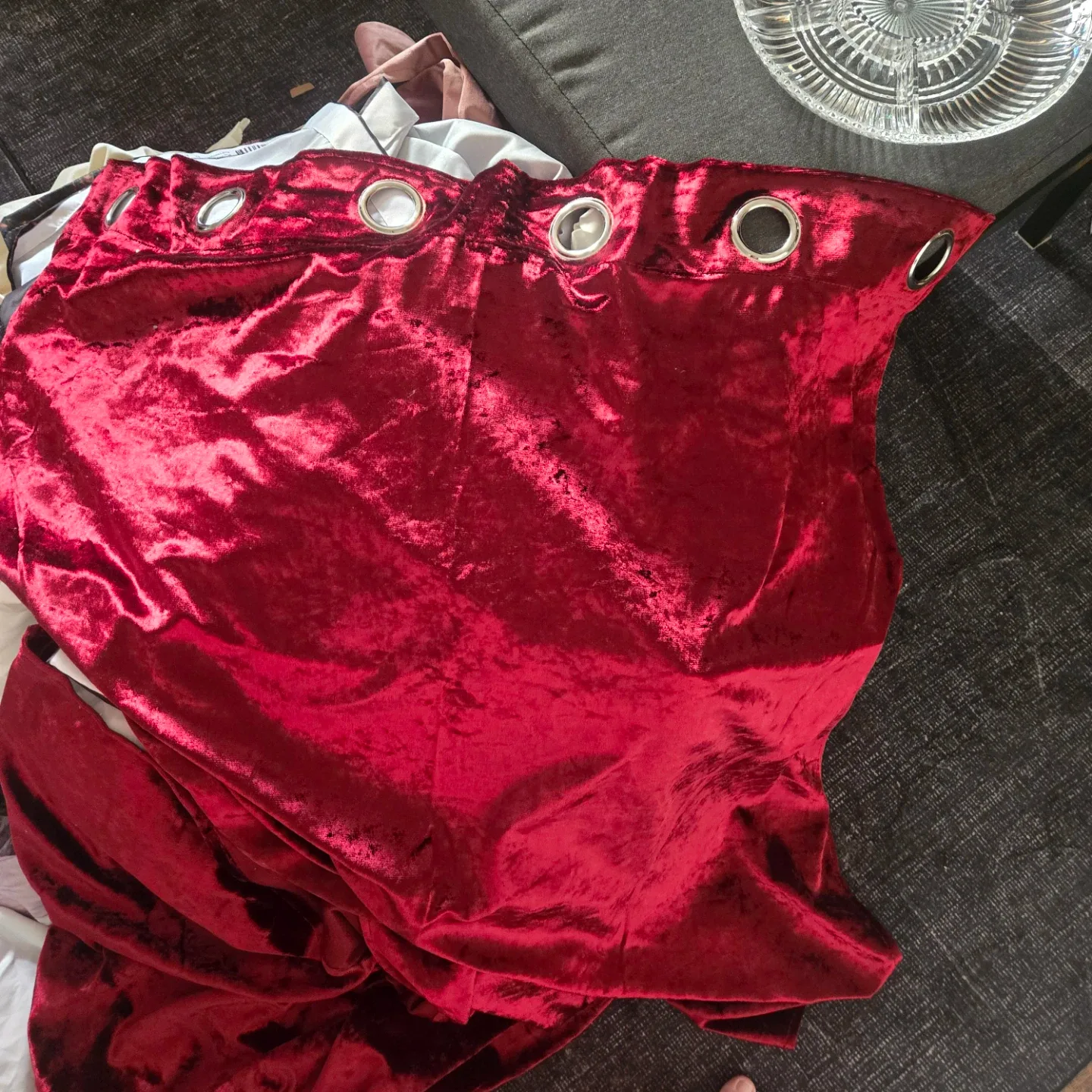 Red Velvet Curtain 2 panels