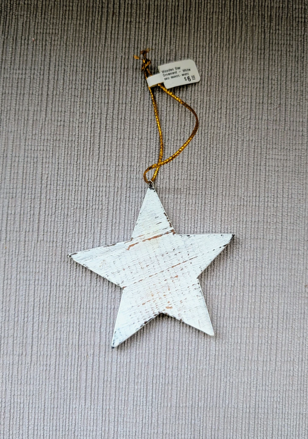 Brand New with Tags Wooden Star Ornament