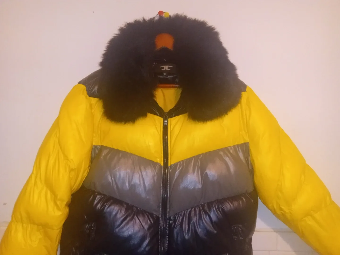 JC Yellow & Black Puffer Jacket - Size M
